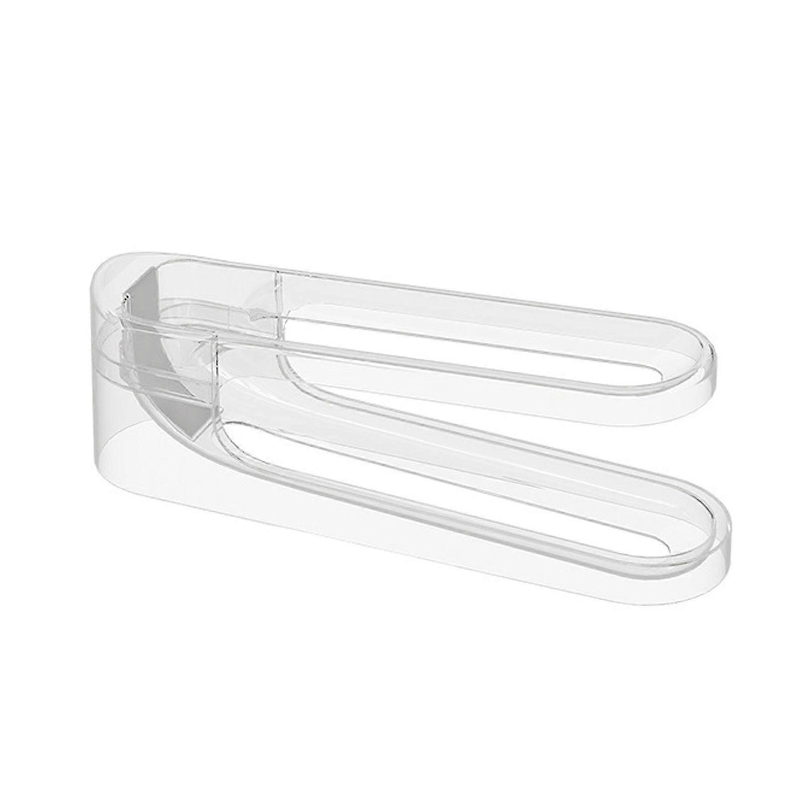 Jikaixiang Automatic Rolling Egg Holder Refrigerator Egg Organizer Large Capacity Transparent Double-Layer Egg Rack Dispenser