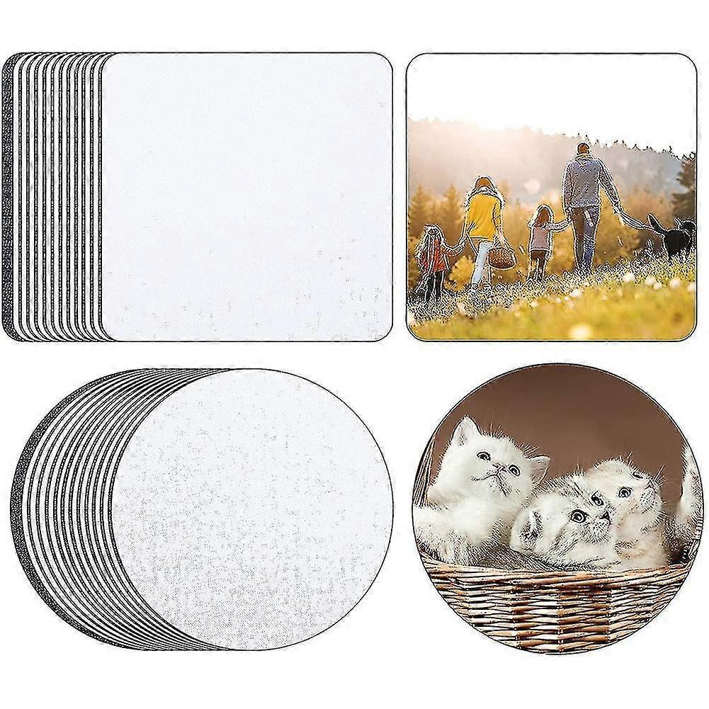 24Pcs Sublimation Blank Coasters Blank Coasters Rubber Coasters