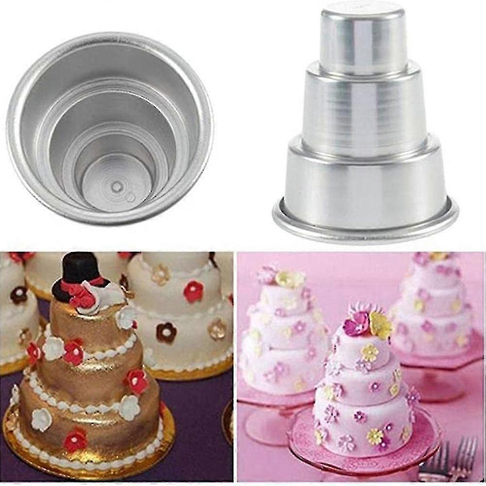 Diy Kitchen Cake Three Layers Cup Baking Mold Mould For Muffin Mousse Candy Making