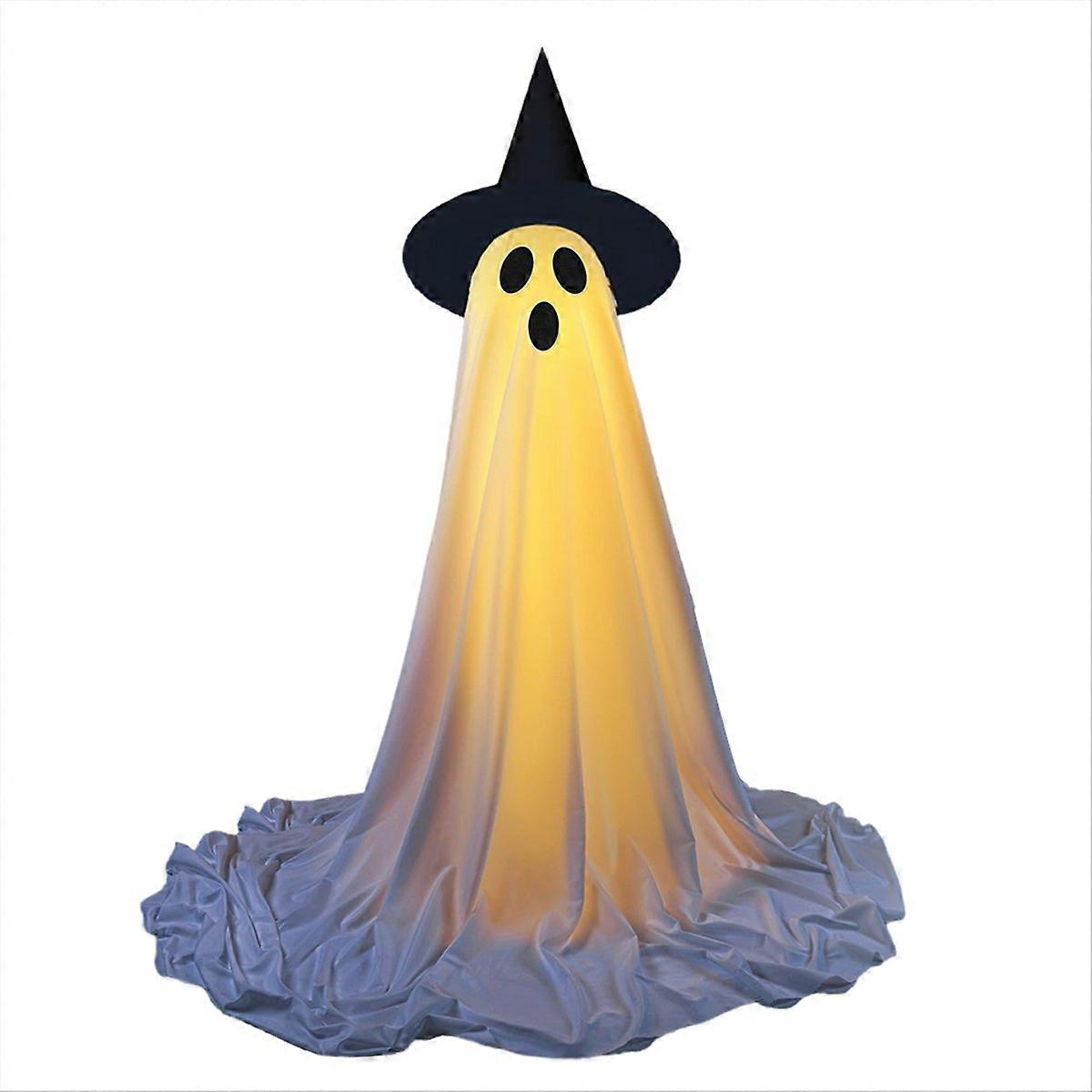 Front Porch Glowing Ghost Halloween Standing Ghost With Hat