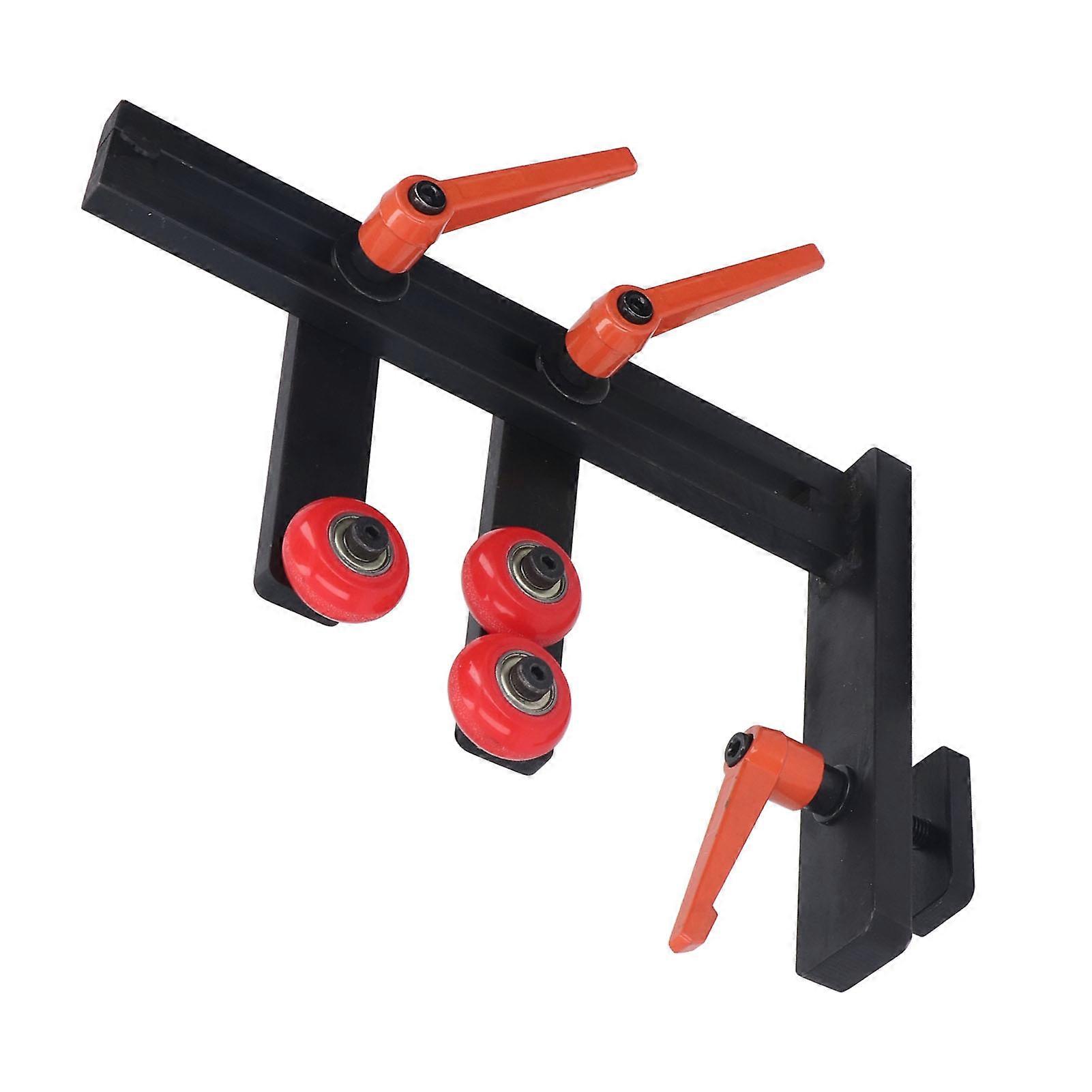 Wood Lathe Steady Rest L Shape Height Adjustable Cast Iron Woodworking Lathe Center Frame 