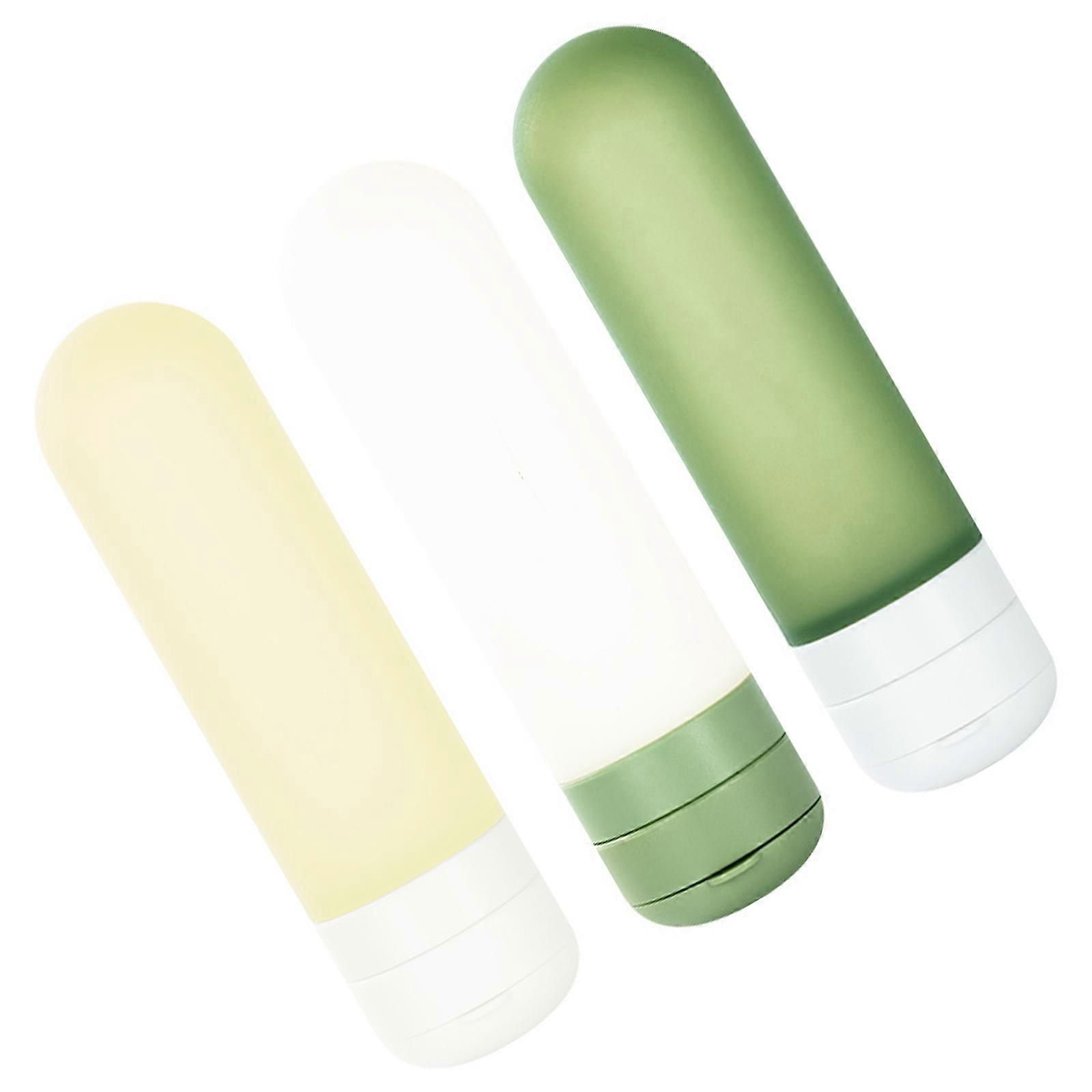 3 Pack Portable Toiletries Dispenser Bottles Leak Proof 50ml Liquids Containers Refillable Silicone Lotion Bottle Multicolor