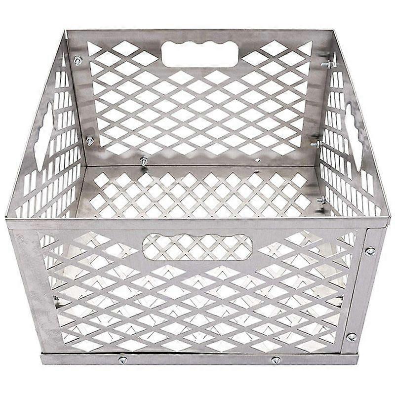 Offset Smoker Charcoal Firebox Basket, Silver Charcoal Basket