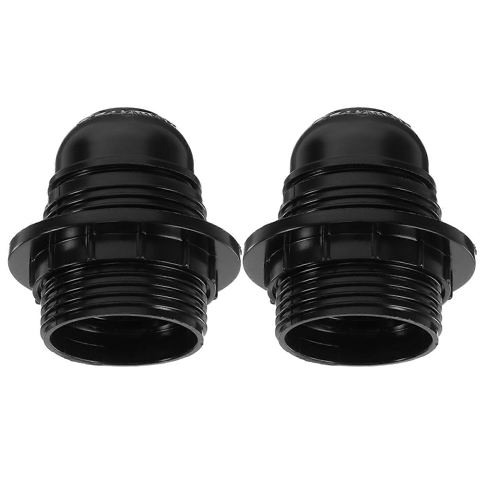 Ceramic Lamp Socket E27 For Outdoor Lighting With Phenolic Material And Ring Structure Electrical Safety 2Pcs