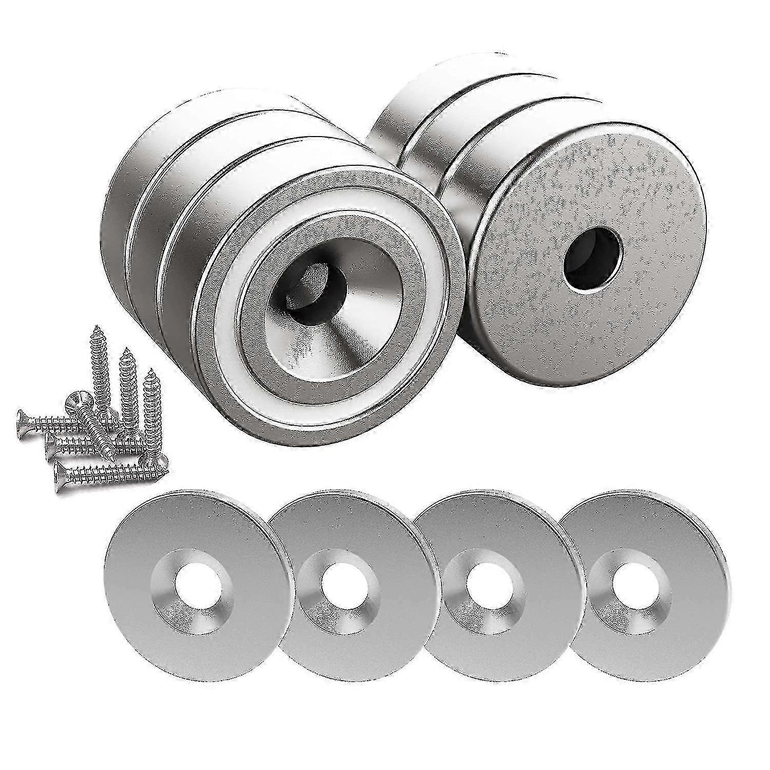 6 Pcs Pot Magnets 10kg Pull Force 20mm Diameter for Industrial Use