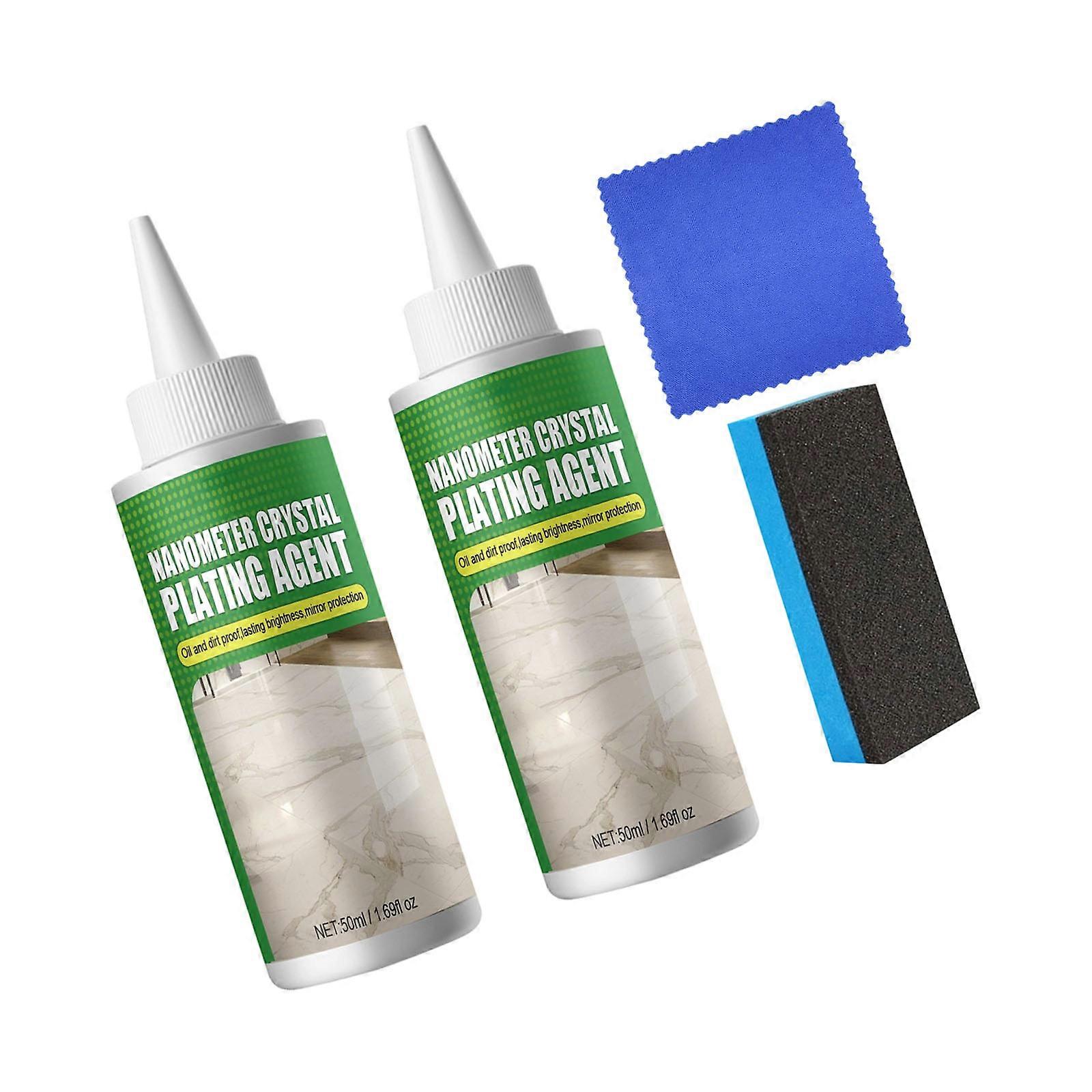 Tile Scratch Remover Polish Solution With Applicators Sponge Cleaning Cloth For Kitchen Countertop Floor Restorations Multicolor