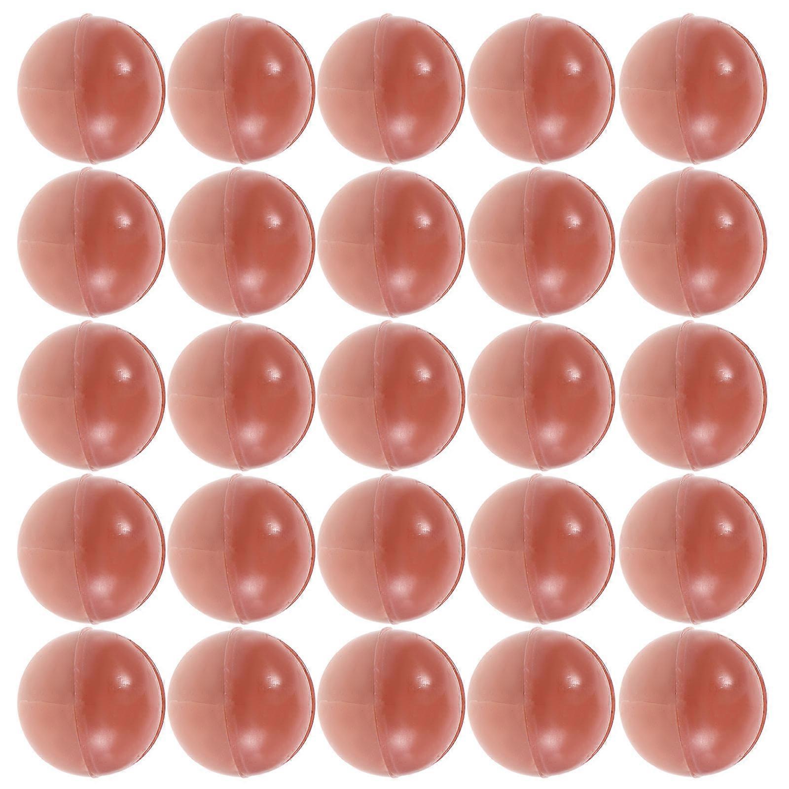 Light Brown Rattle Balls for DIY Doll Noise Maker Plastic Inserts 100Pcs