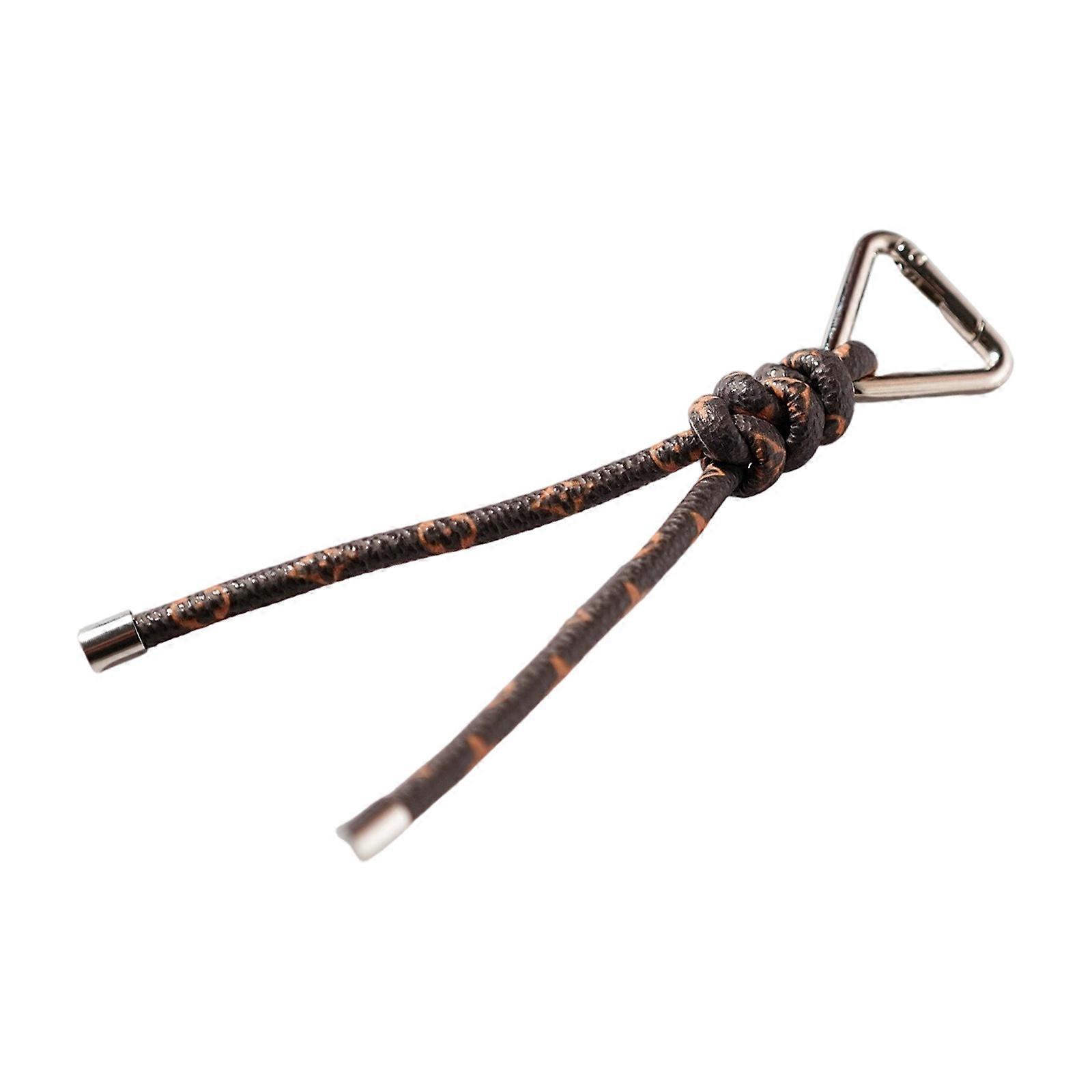 Stylish Geometric Keychain Accessory PU Leather Cord Key Organsier Ornament for Everyday Use and Gift Giving Multicolor