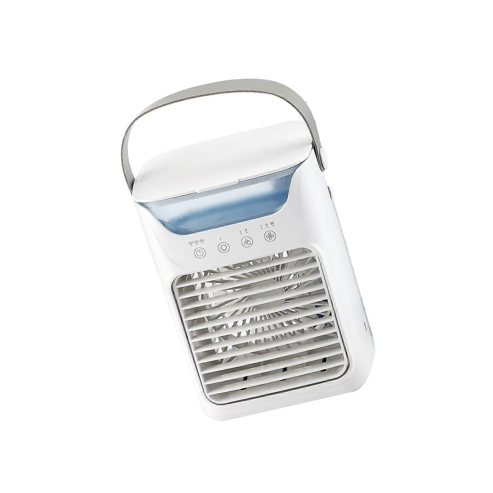 USB Air Conditioning Portable Desktop Cooling 3 Speed Fan with 7 Color LED Light Suitable for Own Cooling in Small Space Multicolor