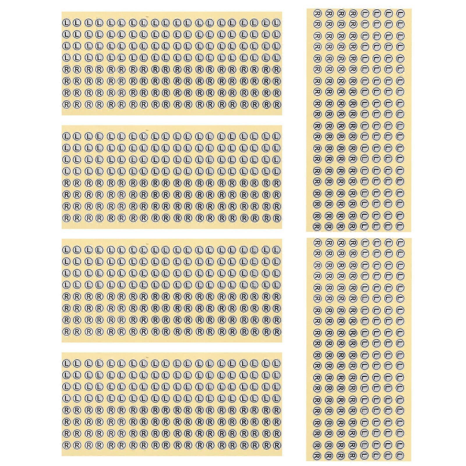 Self Adhesive Earphone Direction Labels for Left Right Identification 6 Sheets