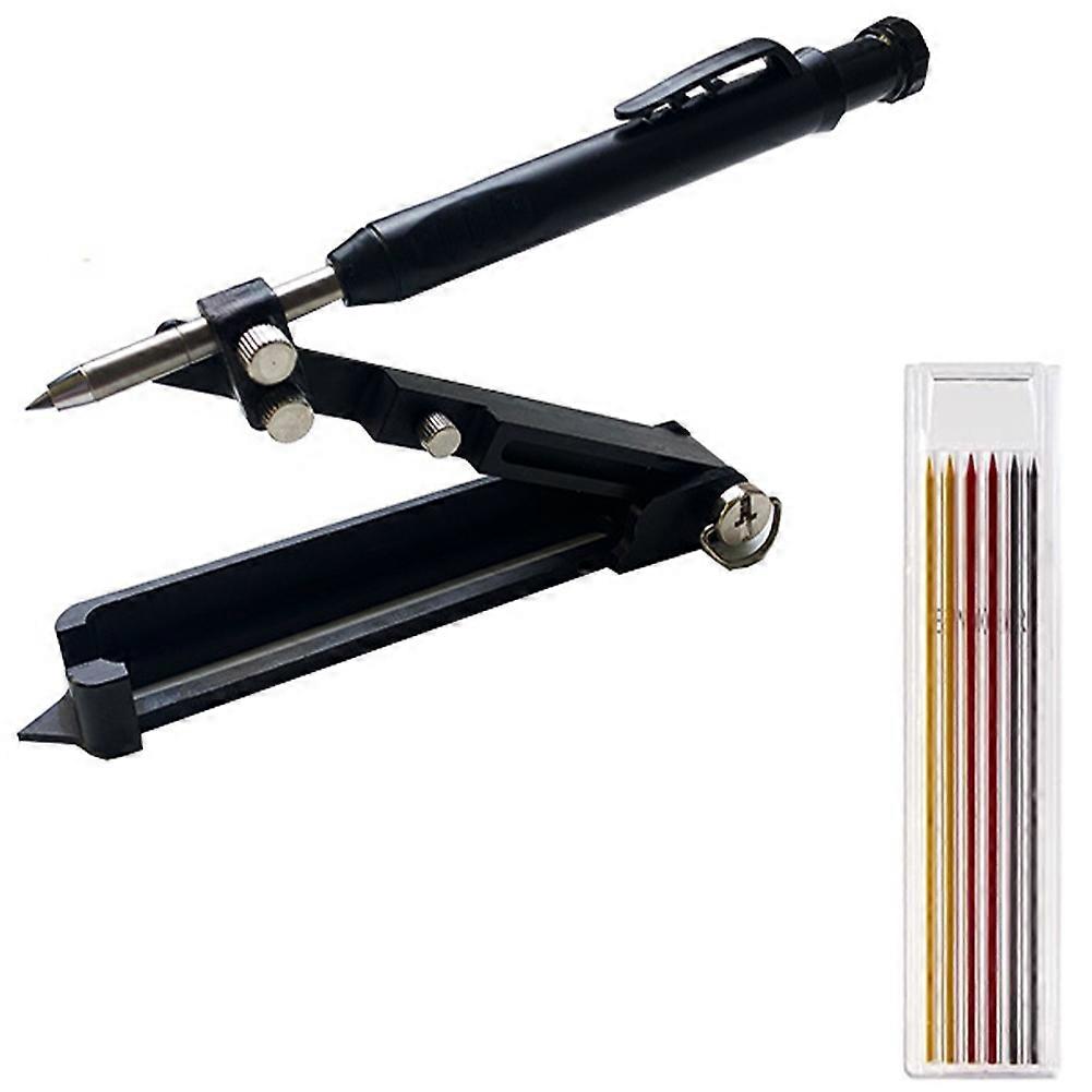 Multifunctional Scribing Tool Building Aluminum Alloy Scribing Tool with Deep Hole Compasses Profiler Floor Angler