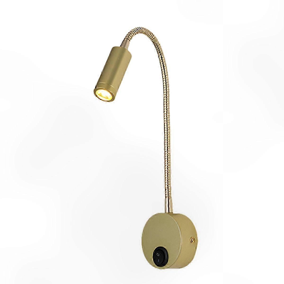 Warm White 3000K LED Gooseneck Wall Light AC85-265V Bedside Lamp with Adjustable Rotating Head