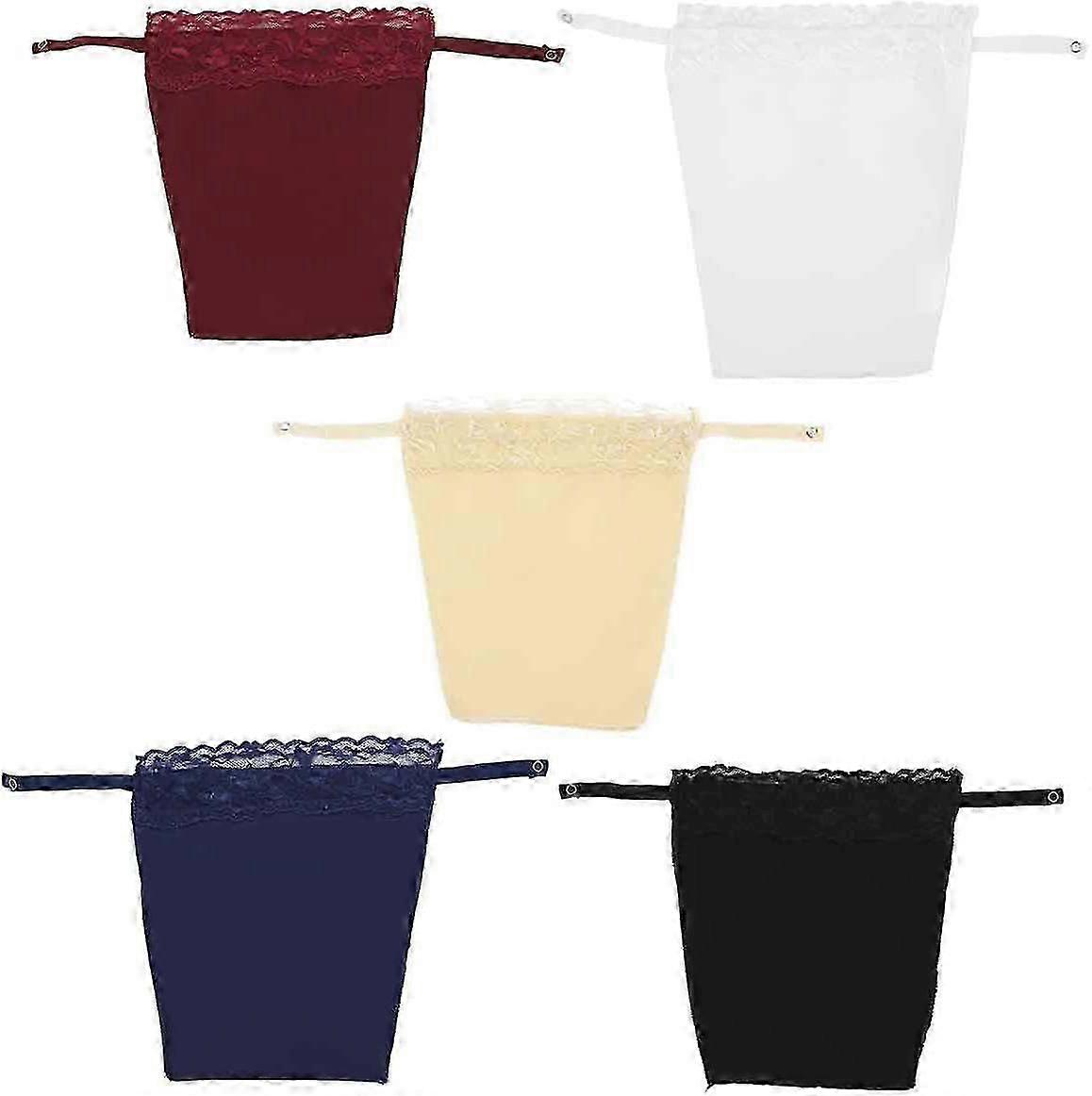 XXLKVSK 5Pcs Modesty Panels for Low Cut Tops Multicolour