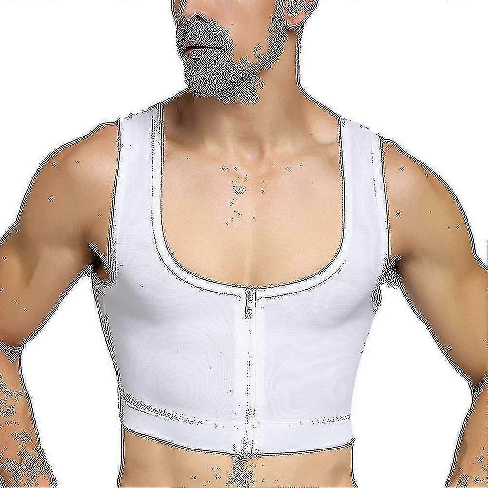 Chest shaper compression vest for men with gynecomastia support