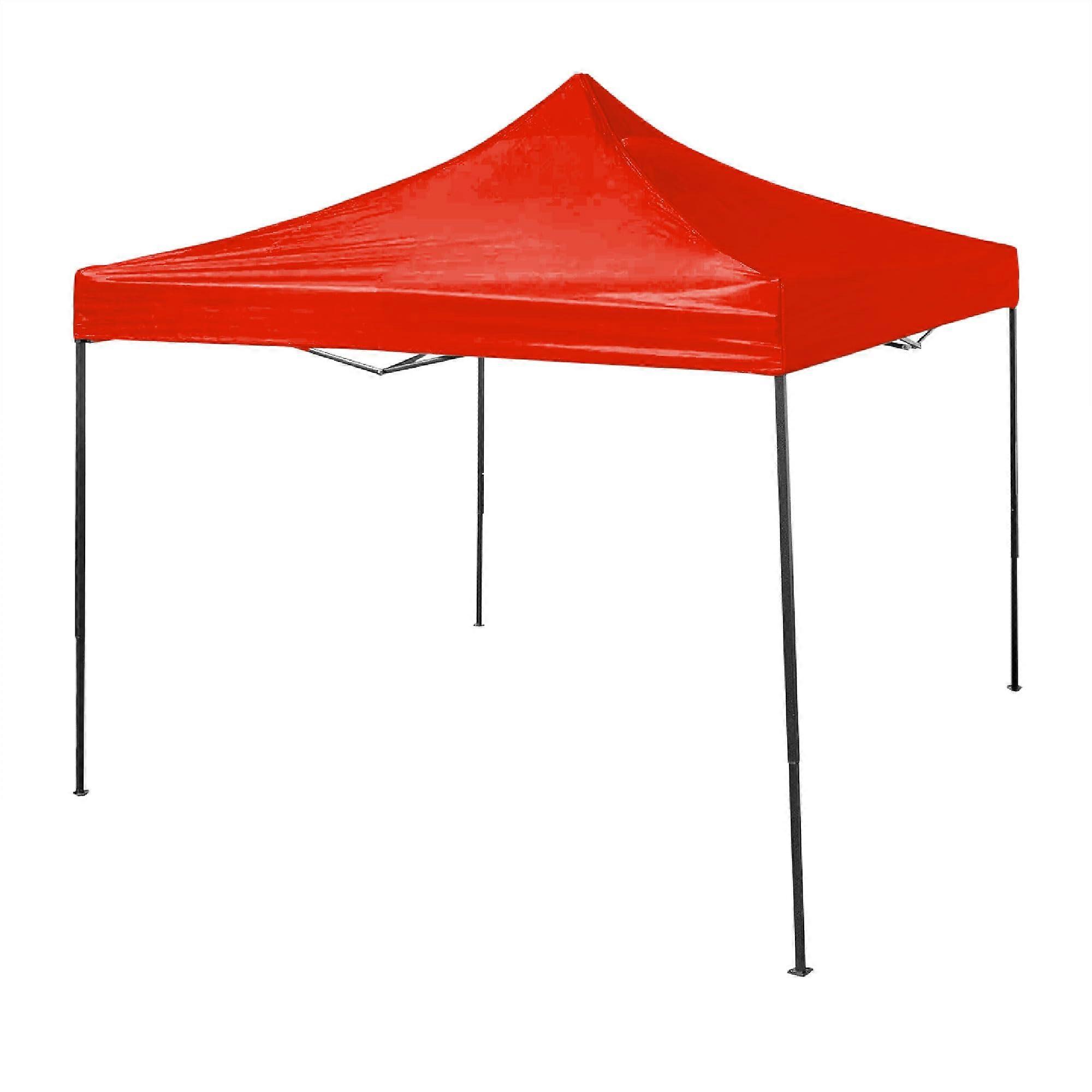 10x10 Pop Up Canopy Tent Heavy Duty Outdoor Waterproof with Adjustable Height and Carry Bag, Red