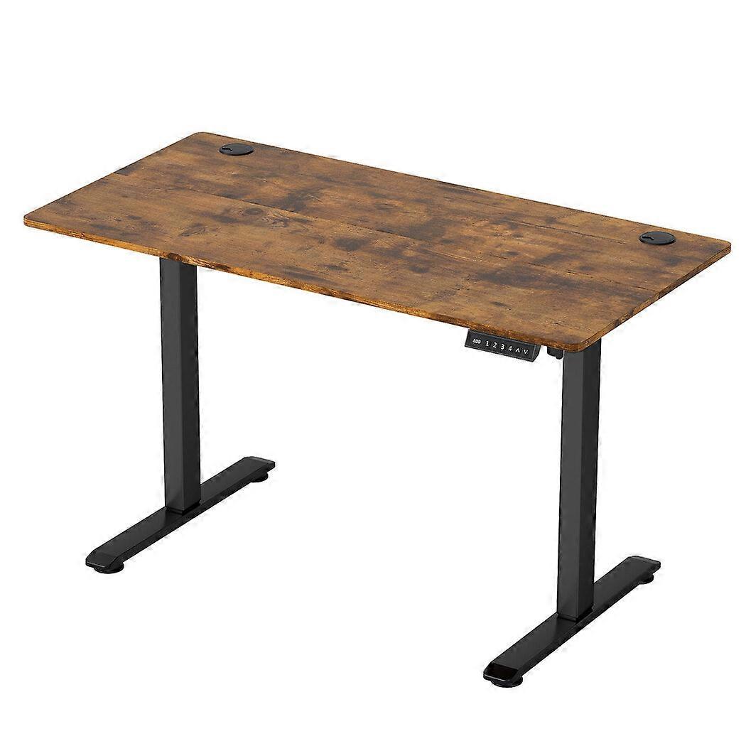 Levede Electric Standing Desk Height Adjustable With Memory Control Rustic Brown