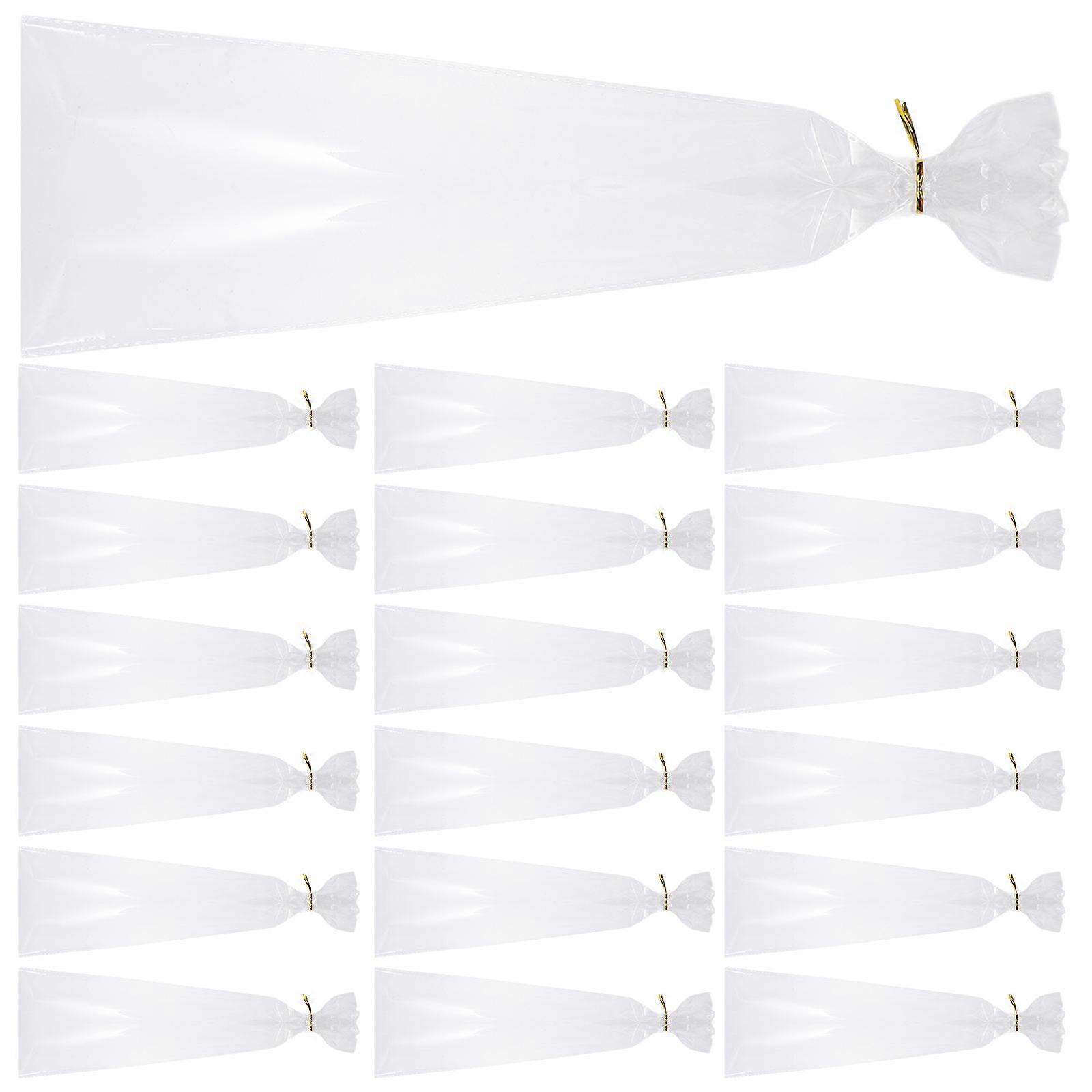 Transparent Bread Storage Sacks For Cafes Convenient For Snack Packaging 100 Sets