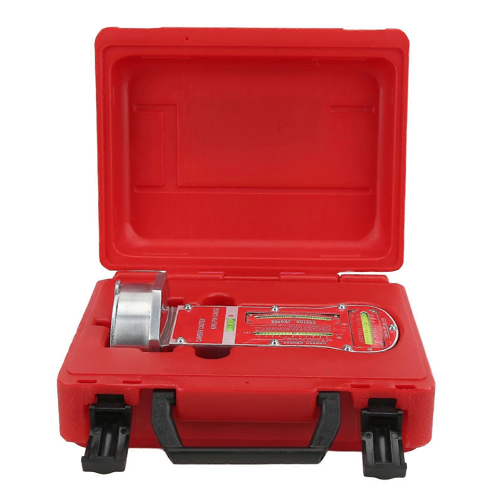 Accurate Camber Caster Kingpin Wheel Alignment Tool with Quick Adjustment Knobs and Toolbox