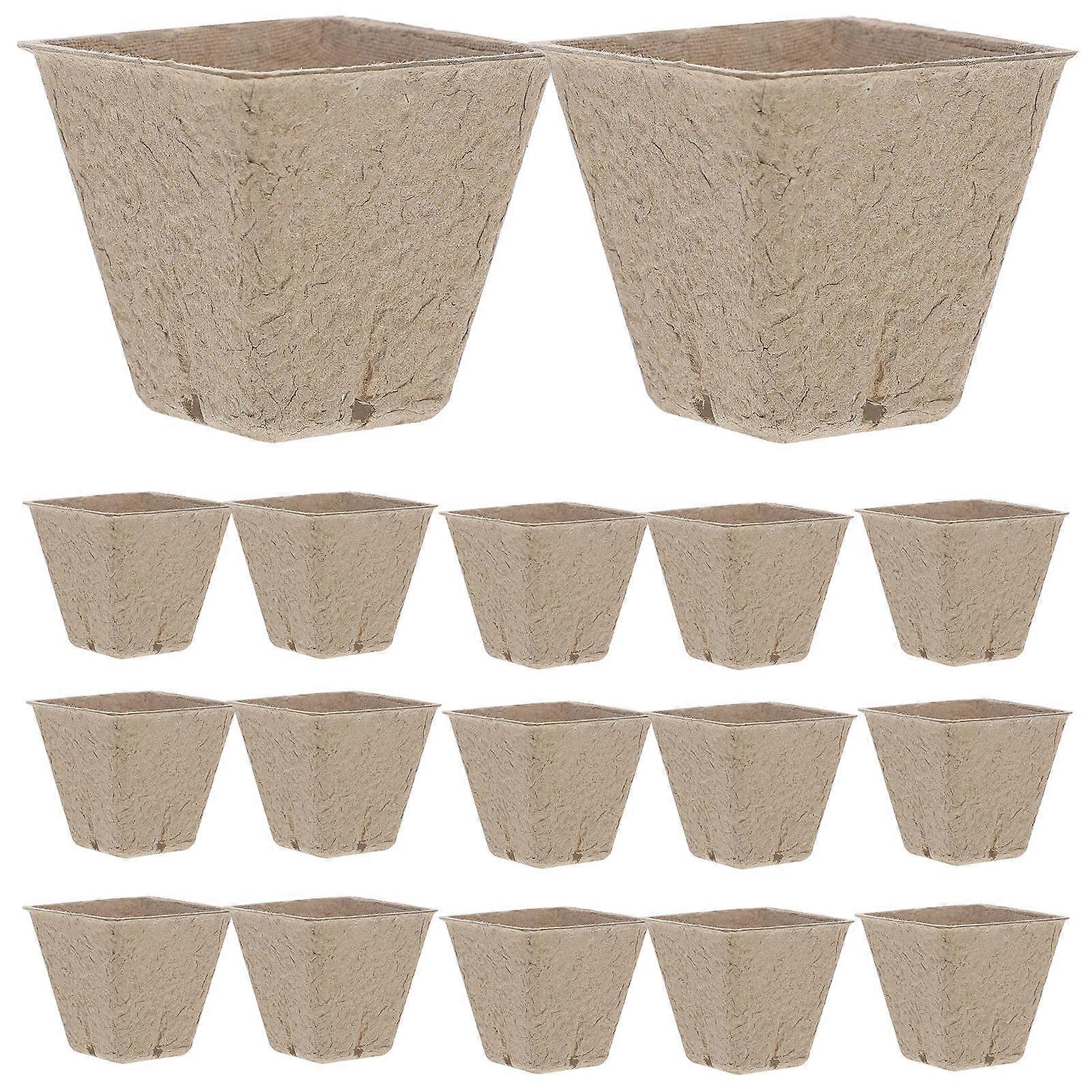 Square Paper Pots for Growing DIY Kit 150Pcs Starter Pots