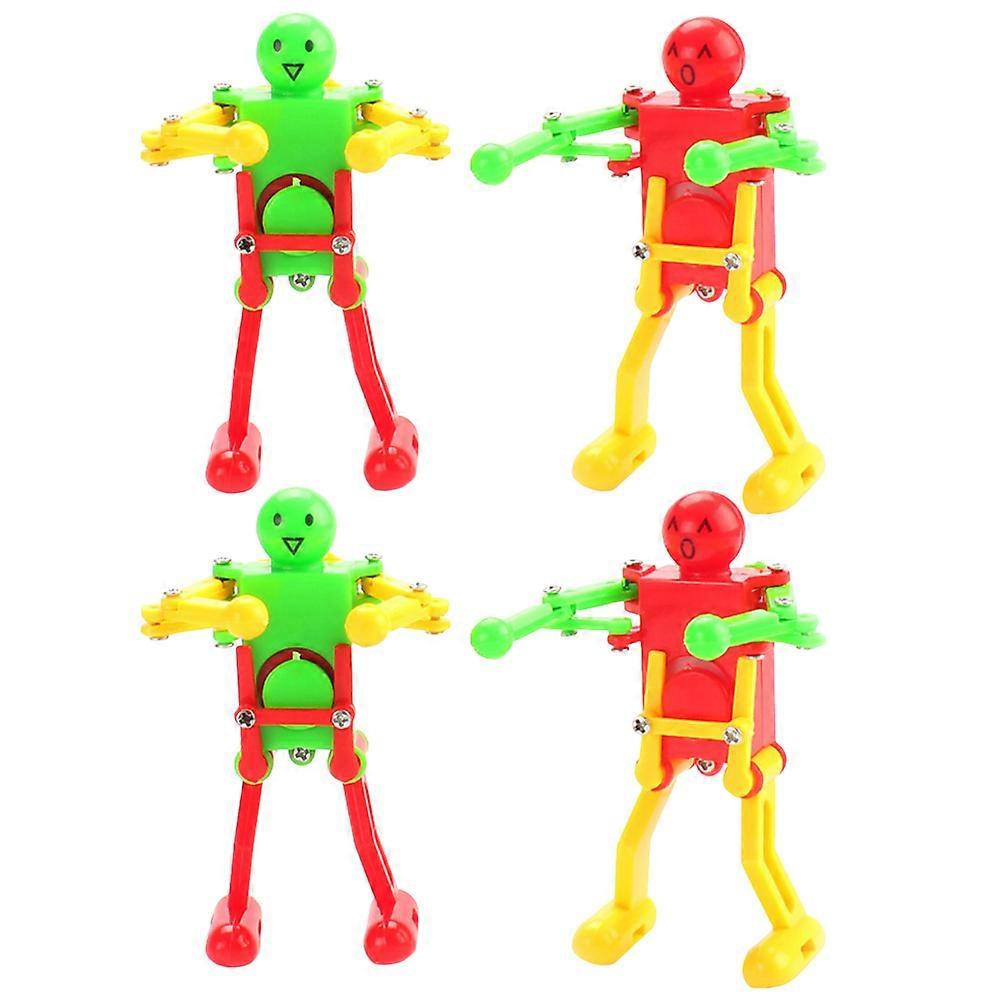 Clockwork Robot Toy Wind Up Toys for Kids 4Pcs Dancing Robot Toys