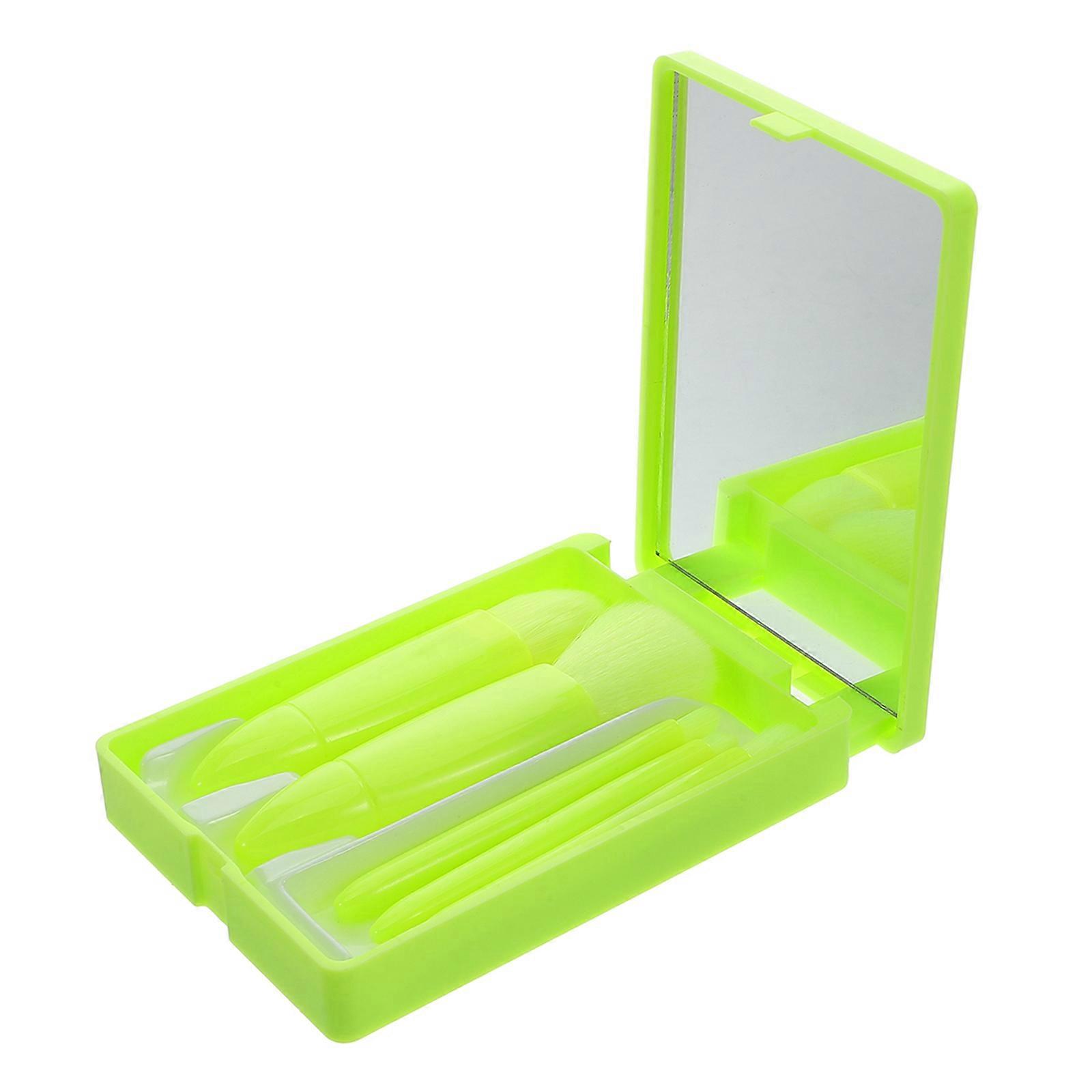 Light Green Makeup Brush Set for Soft Makeup Application Portable 1Set