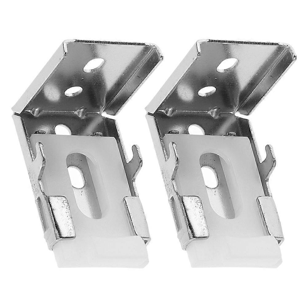 Silver Valance Clips Blind Accessory for Vertical Blind Installation 2Pcs