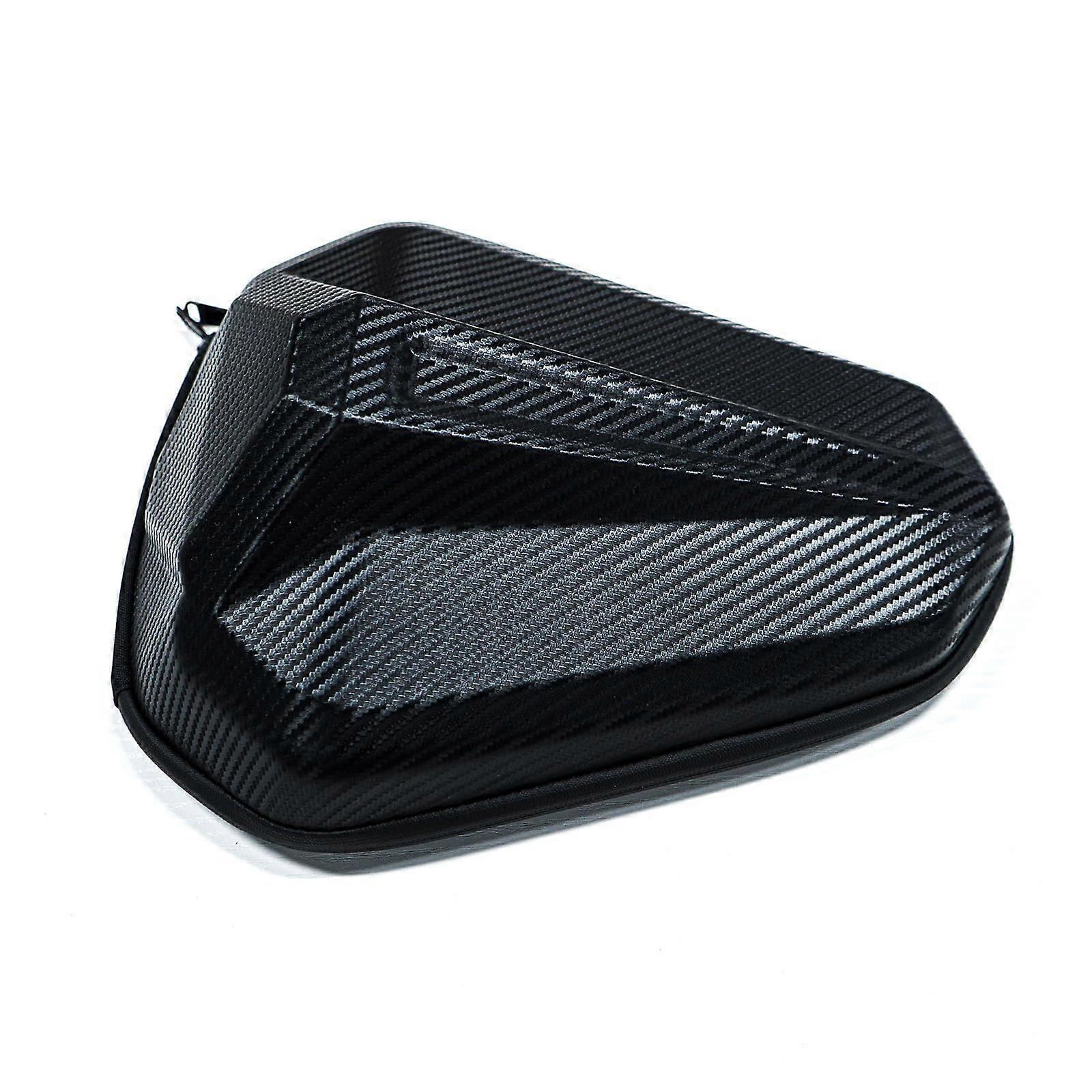 Waterproof Hard Shell Motorcycle Tail Bag with Saddle Bag Versatile Rear Seat Storage Black