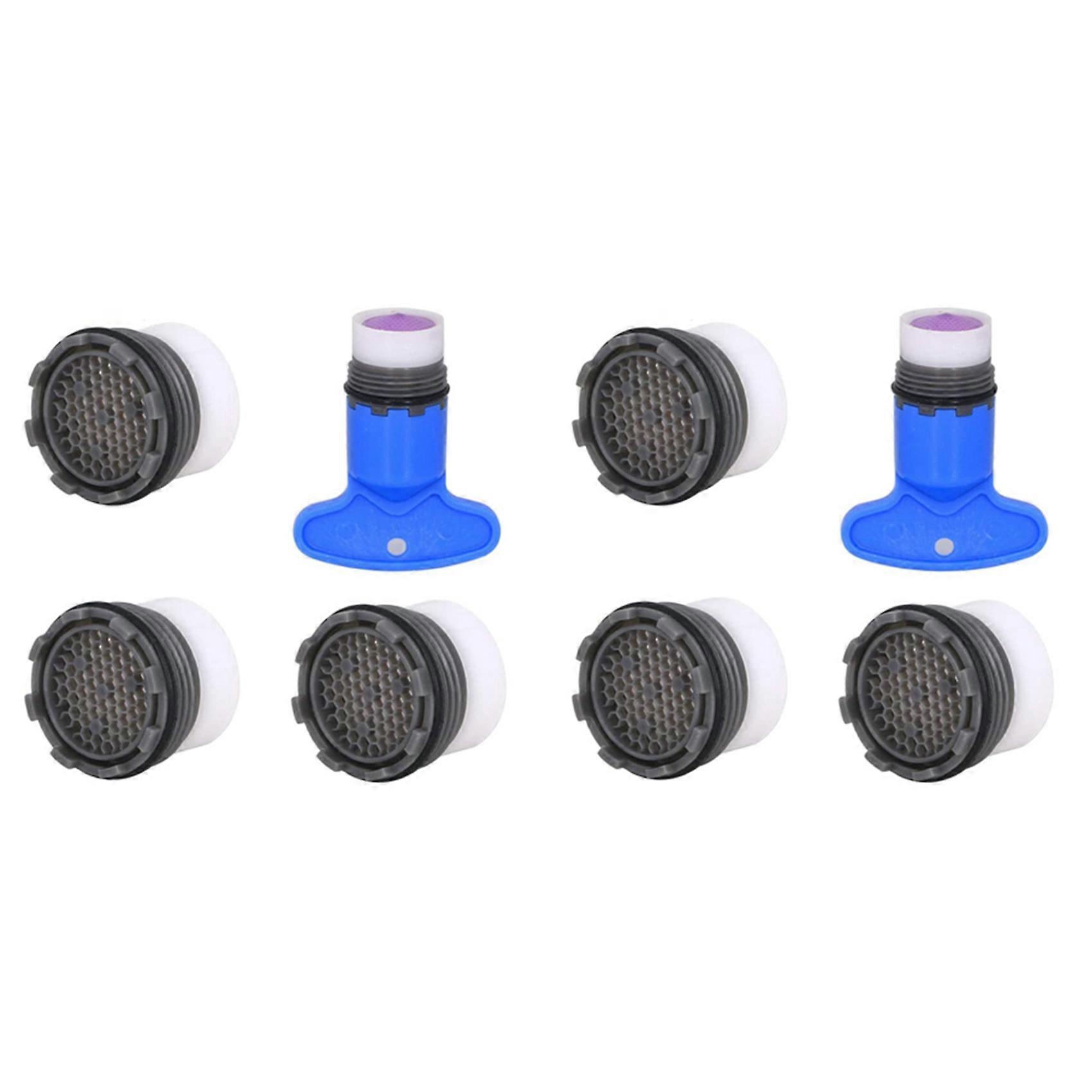 1.2GPM Faucet Replacement Part Insert Filter, Restrictor Aerator, 16.5mm, 20 Pack(Blue+Black)