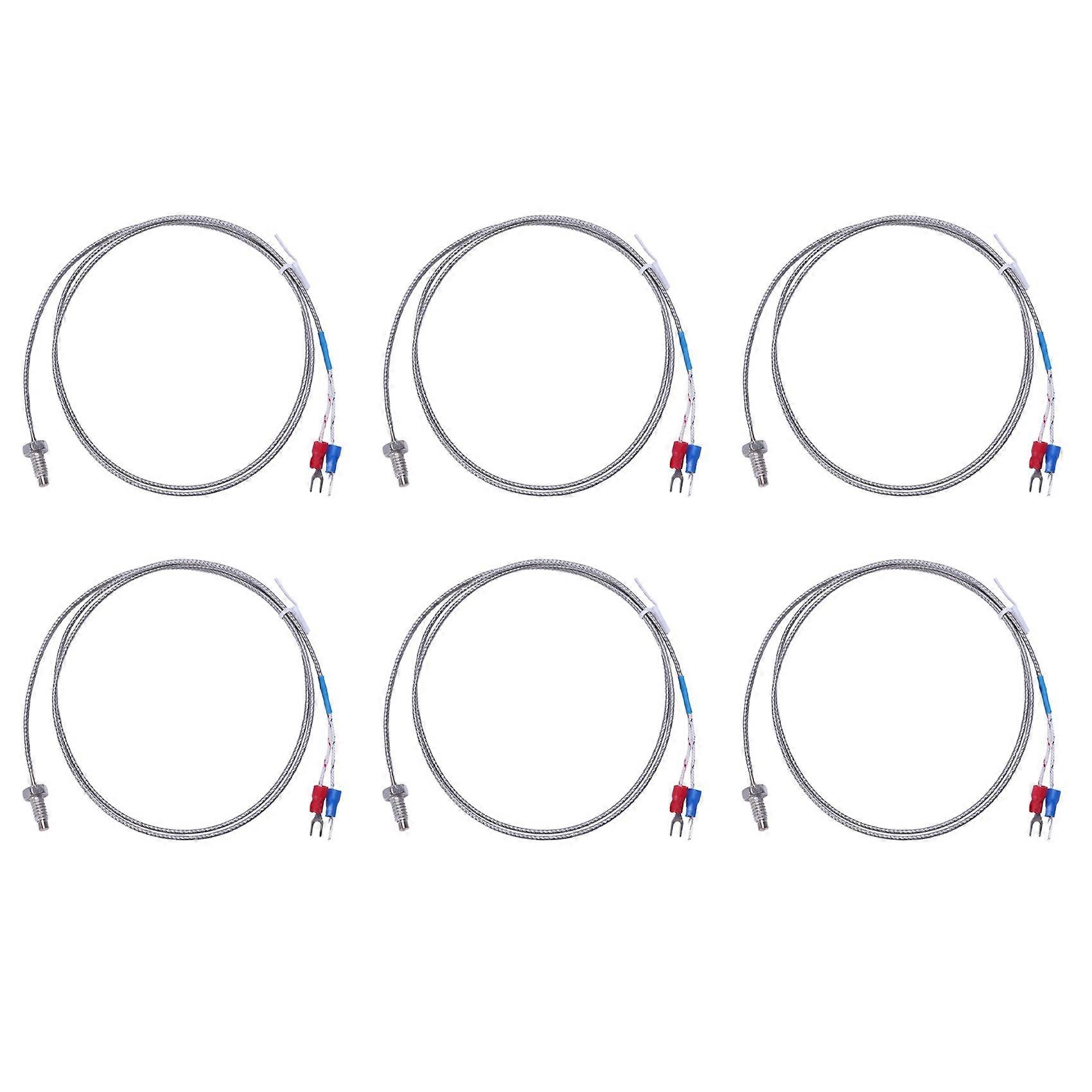 6pcs 3.3Ft K Type Thermocouple Temperature Controller 0-400C Sensor Probe