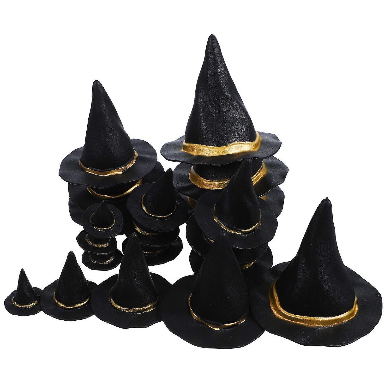 Witch Hat Decors Hats for Decoration 20Pcs Black Plastic