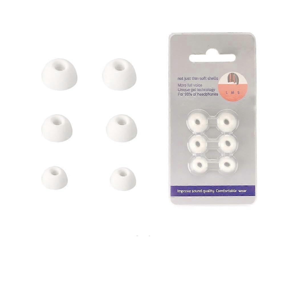 Silicone Ear Bud Replacement Earbuds Ear Tips 6 Pack Compatible with Buds Pro 2 CMF White
