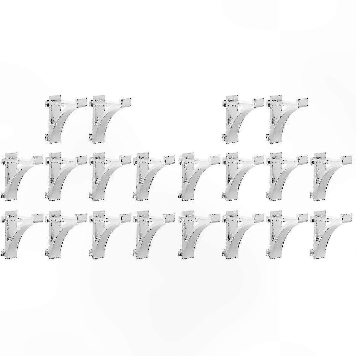 20-Pack Adjustable Freezer Shelf Brackets for Refrigerator Storage Organization