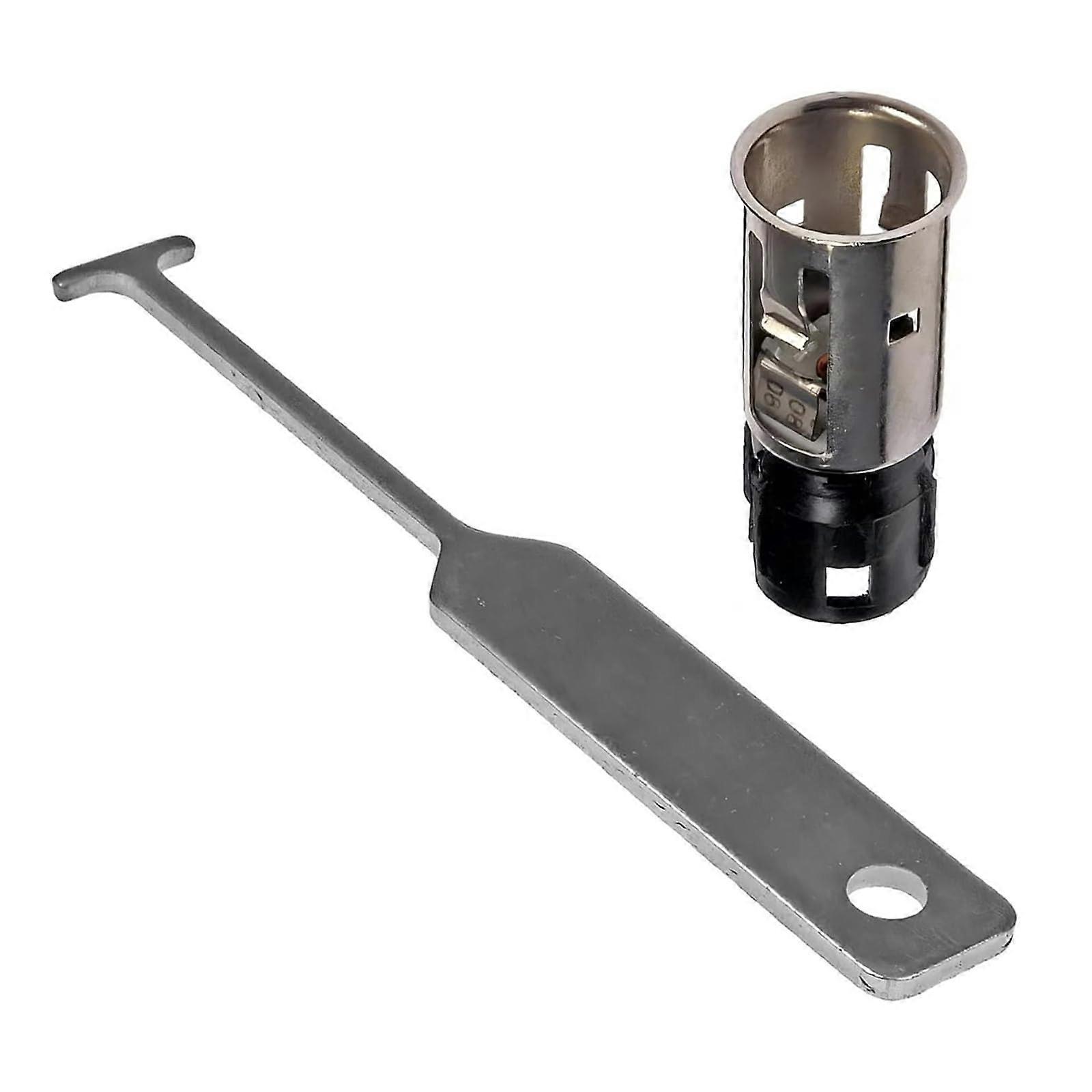 12V Cigarette Lighter Socket Replacement for 25776667 with Disassembly Tool, Car Power Outlet Silver