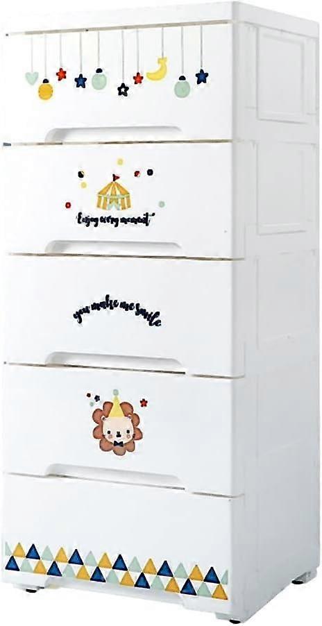 6 Layer Plastic Storage Drawers Cabinet for Kids Clothes and Toys with Large Capacity Organizer