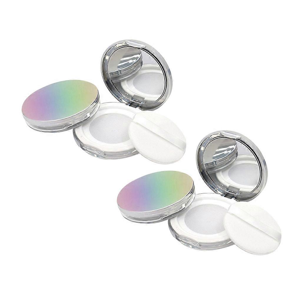 Loose Powder Boxes Small Ultra-Thin Makeup Powder Box for Storage 14Pcs