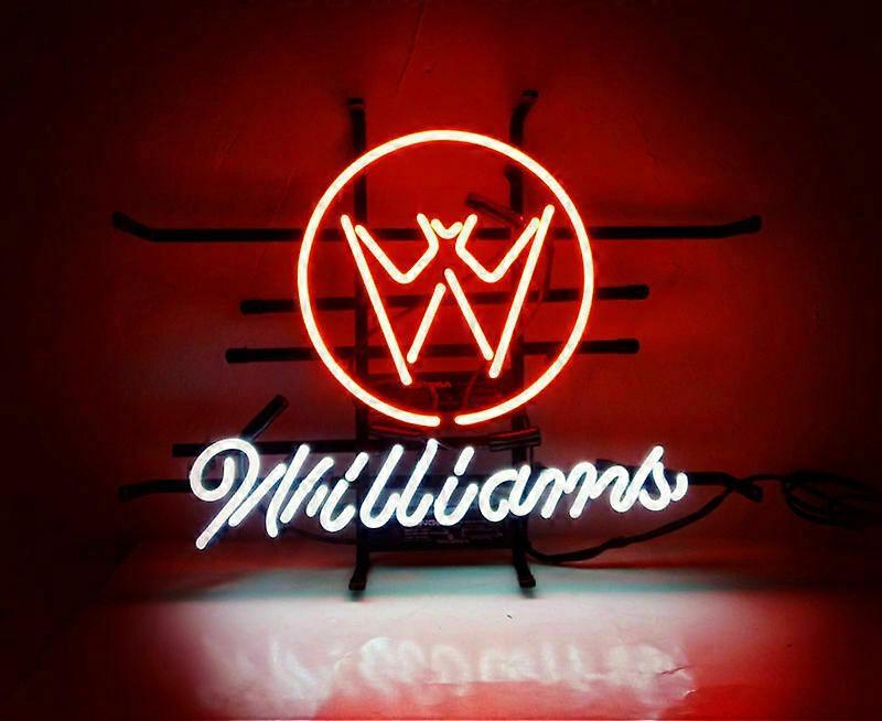 Williams Classic Script Neon Sign - Handcrafted Glass Wall Art & Ambient Nightlight