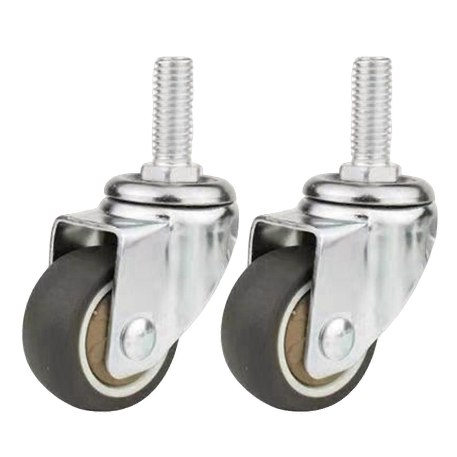Heavy Duty Silents Swivels Caster TPE Threaded Mount Quick Threaded Stem Install DIY Projects & Workshop Equipment