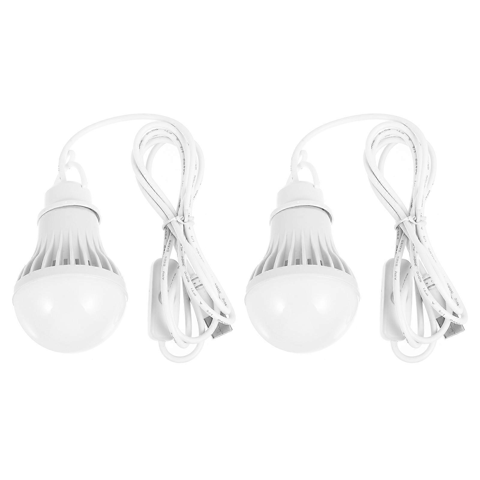 Outdoor Illumination Light USB Light Bulb for Tent Camping 2Pcs