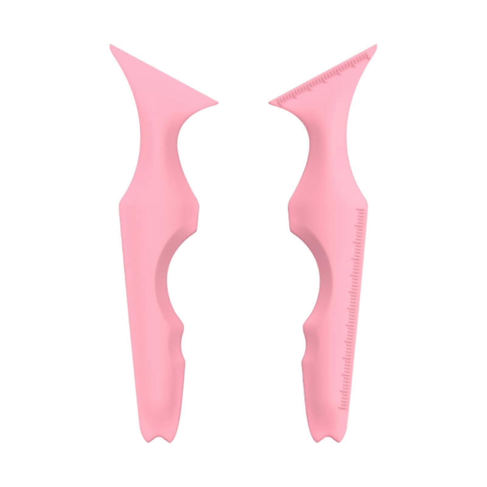 Winged Eyeliner Stencil 2PCS Reusable Silicone Tool for  Wings Pink Makeup Guide