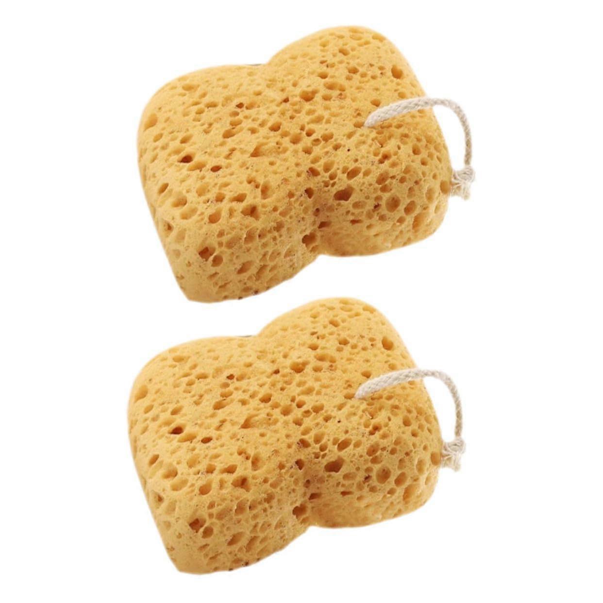 Loofah Body Scrubber 2pcs Exfoliating Bath Sponge with Handle for Gentle Daily Deep Cleansing