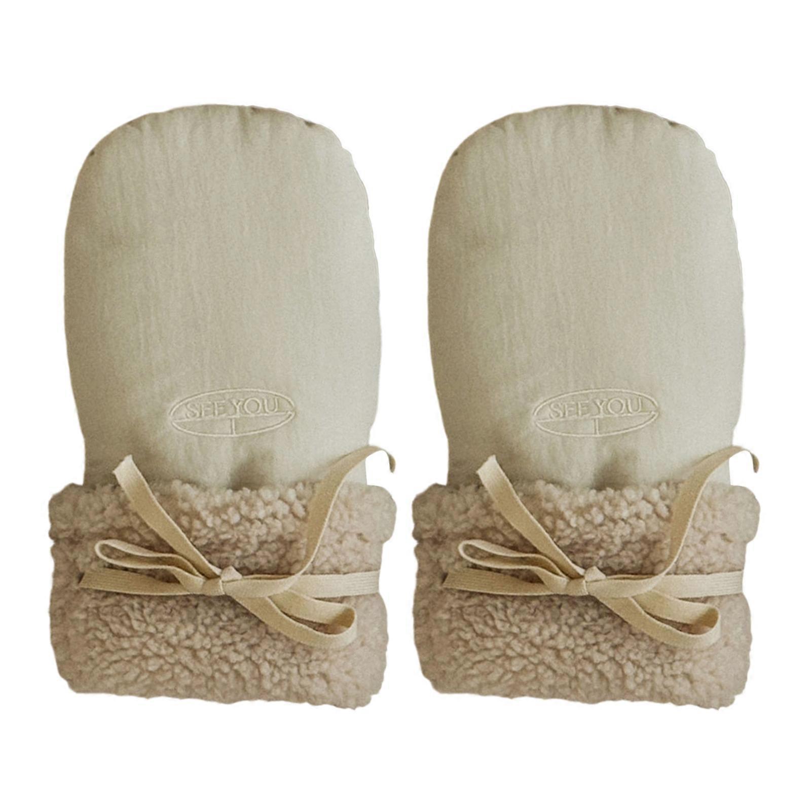 Pair Easy Attachments Baby Strollers Mittens Quick Setups Protective Fleece Lined Strollers Mittens for Simple Installation Multicolor