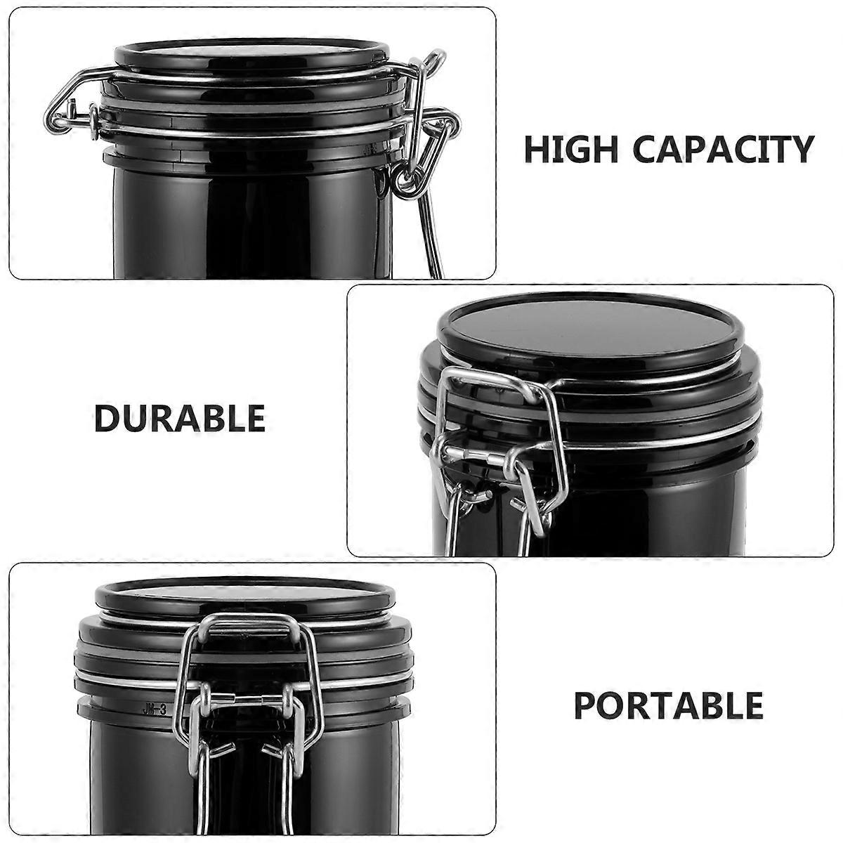 Durable Black Plastic Eyelash Storage Container for Glue  Large Capacity LeakProof Design 3pcs