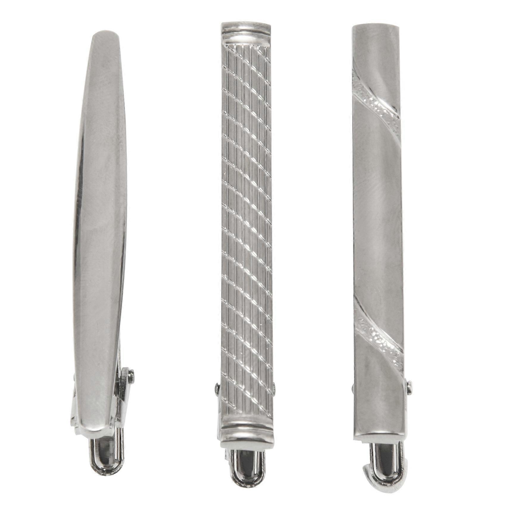 3 Pcs Tie Clips for Men Tie Bar Clip Set for Regular Ties Wedding