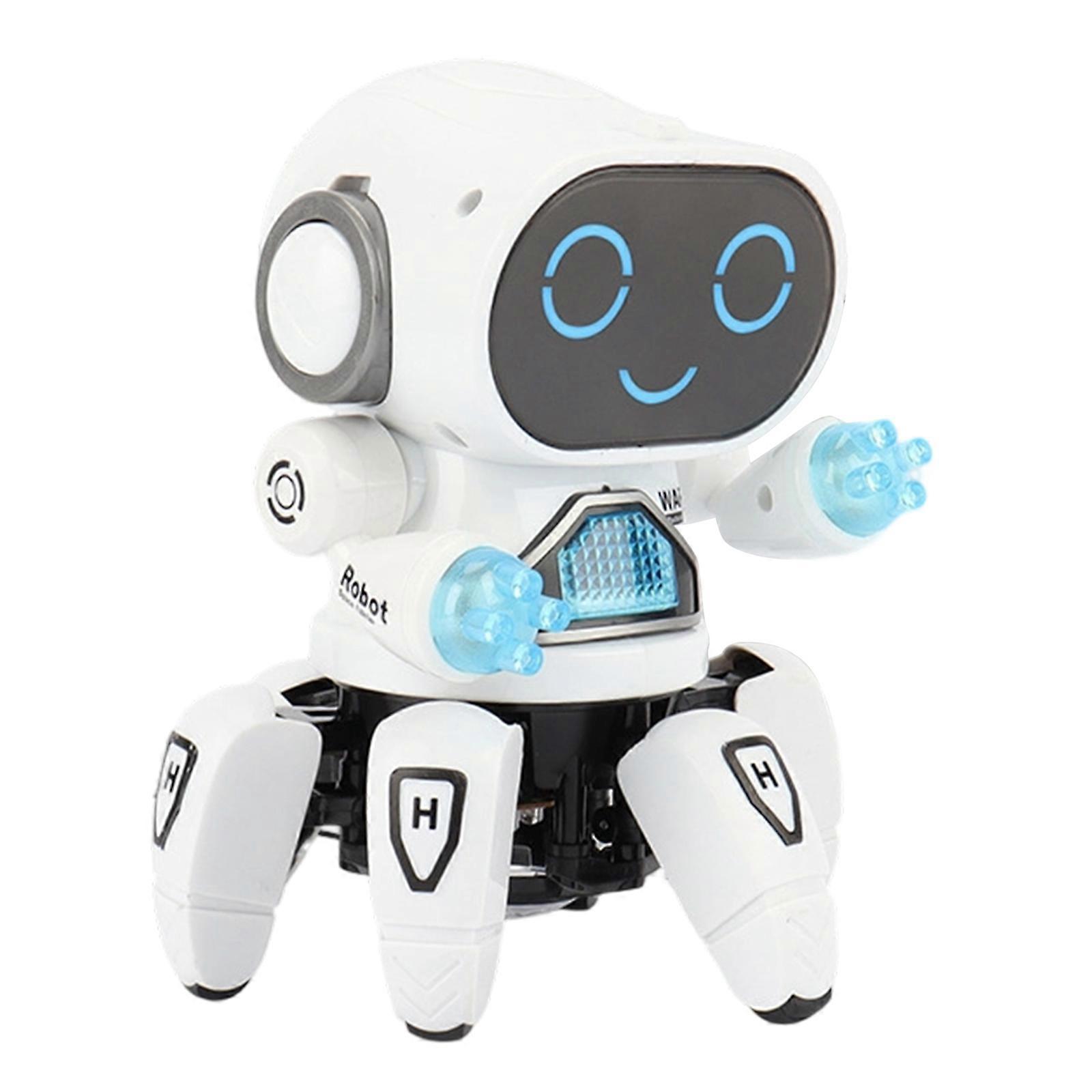 Creative Six Claws Electric Robot For Learning Programming Skills And Showcasing Talents In Robotics  White