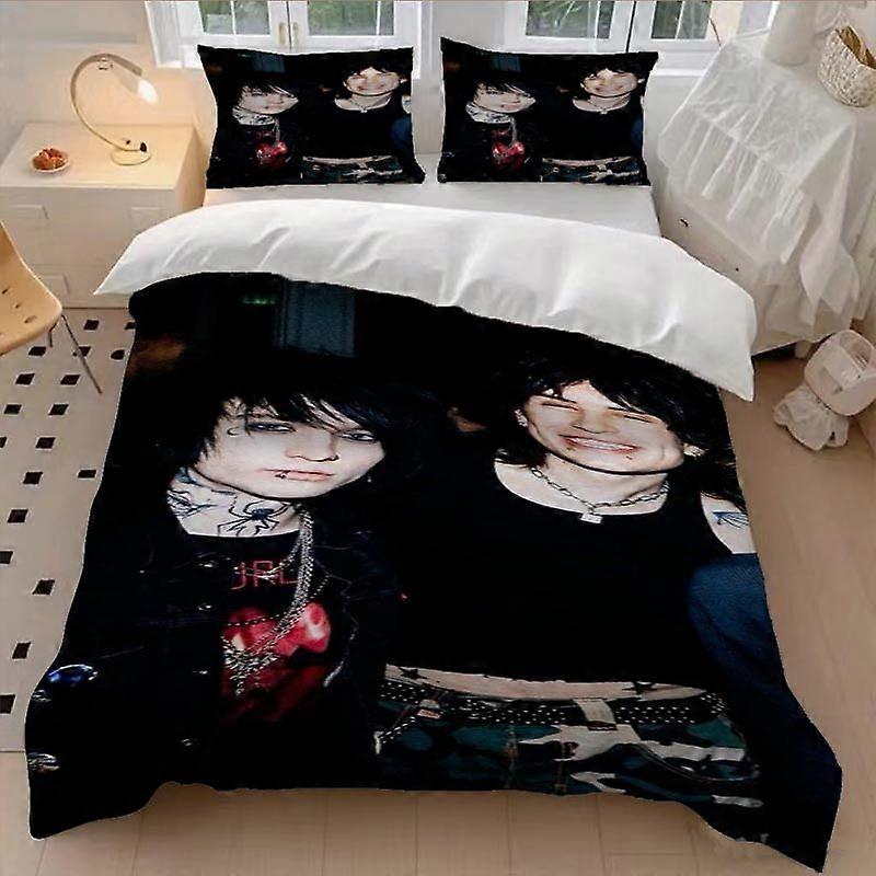 3pcs Emo Style Art Duvet Cover Set - Soft and Comfortable Home Decor