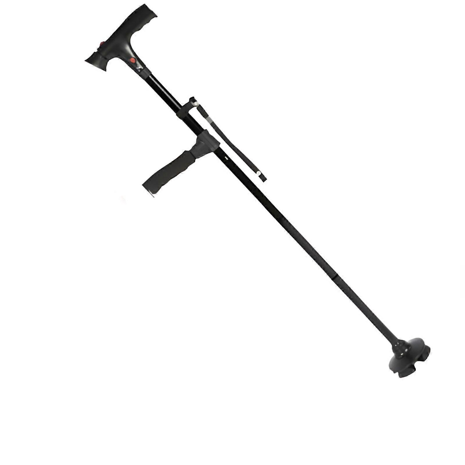 Crisis Warning Walking Stick Strong Square Thighs and LED Aluminum trioxide Quick Help Elderly Security Device Multicolor