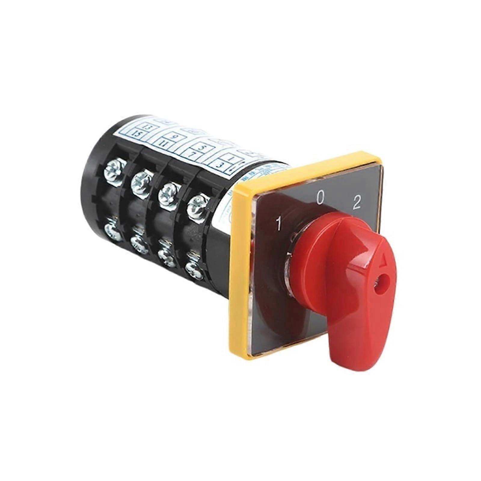 10A Rotary Cam Changeover Switch Four Pole Three Position Silver Contact Durable Control