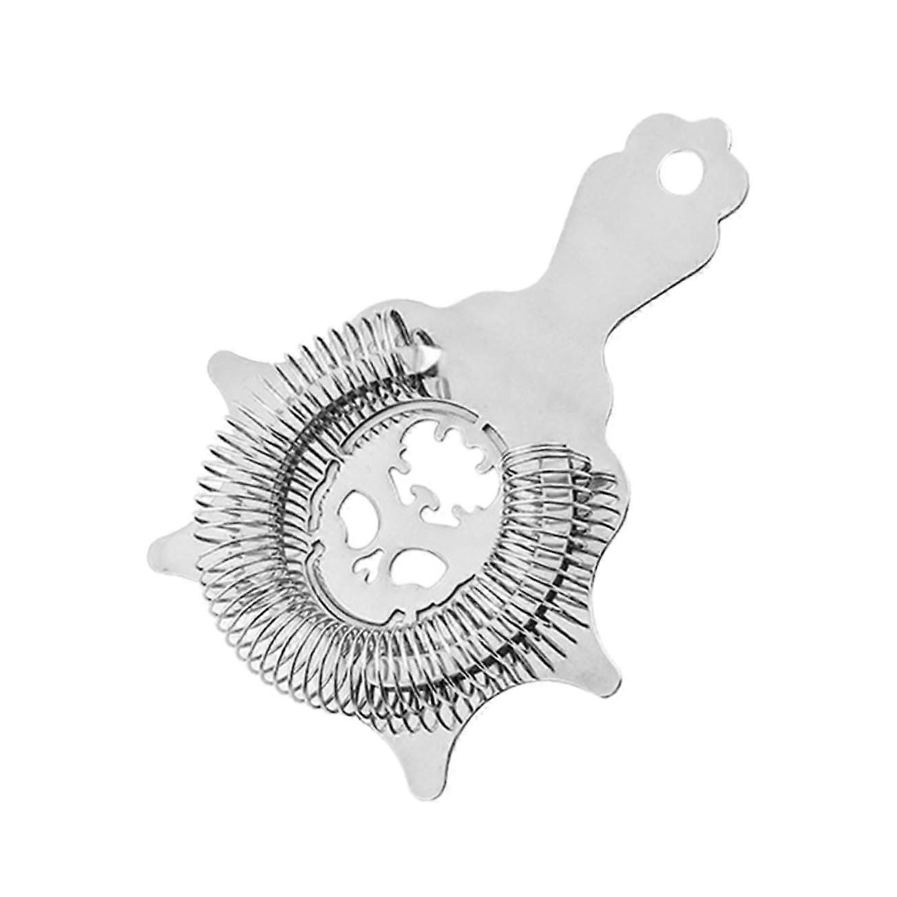 Stainless Steel Skull Design Cocktail Strainer for Bartenders with Efficient Ice Separation