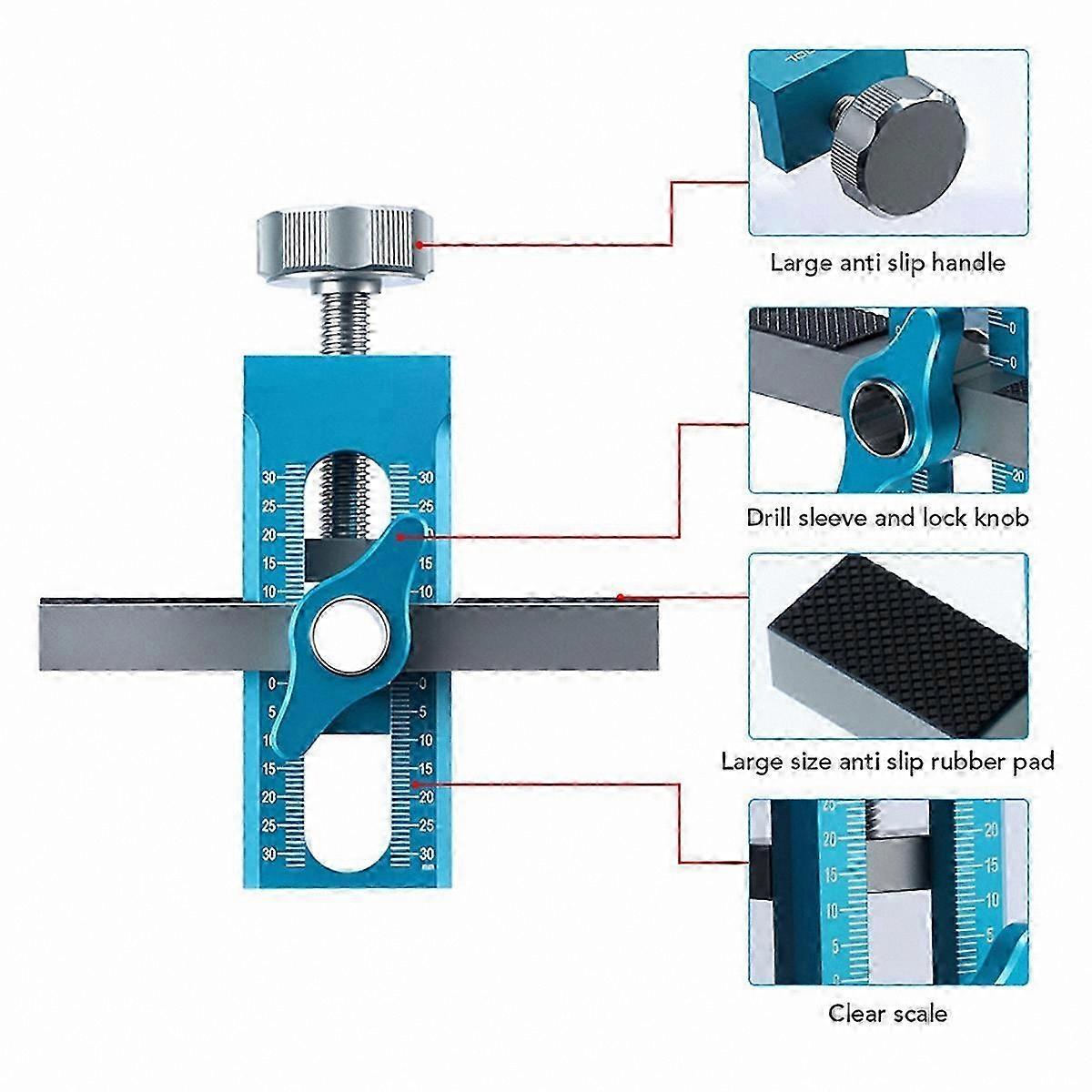 2-in-1 Cabinet Door Drill Guide Tool for Quick Alignment and Installation