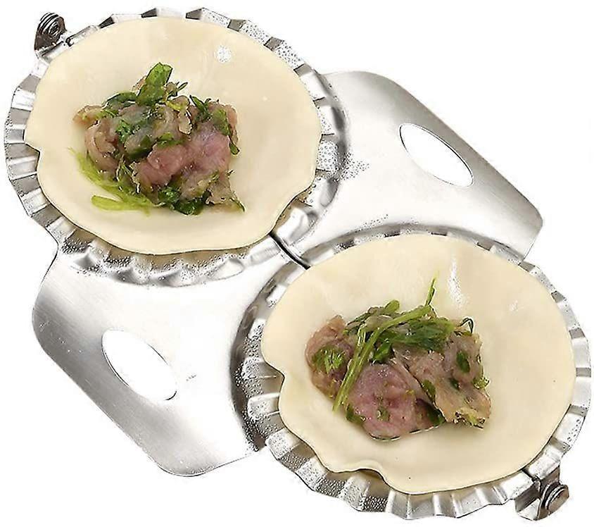 Dumplings Maker Stainless Steel 2Pcs Set - Dough Press and Dumpling Mold Tool